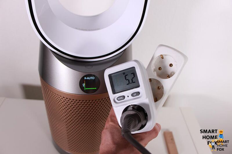 Der Stromverbrauch eines Dyson Ventilators wird im Test und Vergleich gemessen und gezeigt.